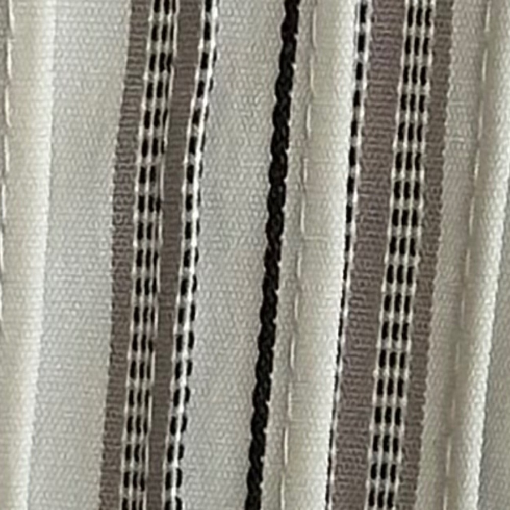 DCC Missy, large striped stretchy dress blouse. Pale purple, black and white. - Picture 10 of 10
